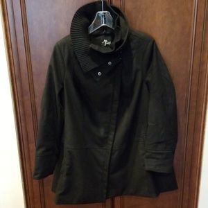 Black Diagonal Alley coat sz 1X pockets winter